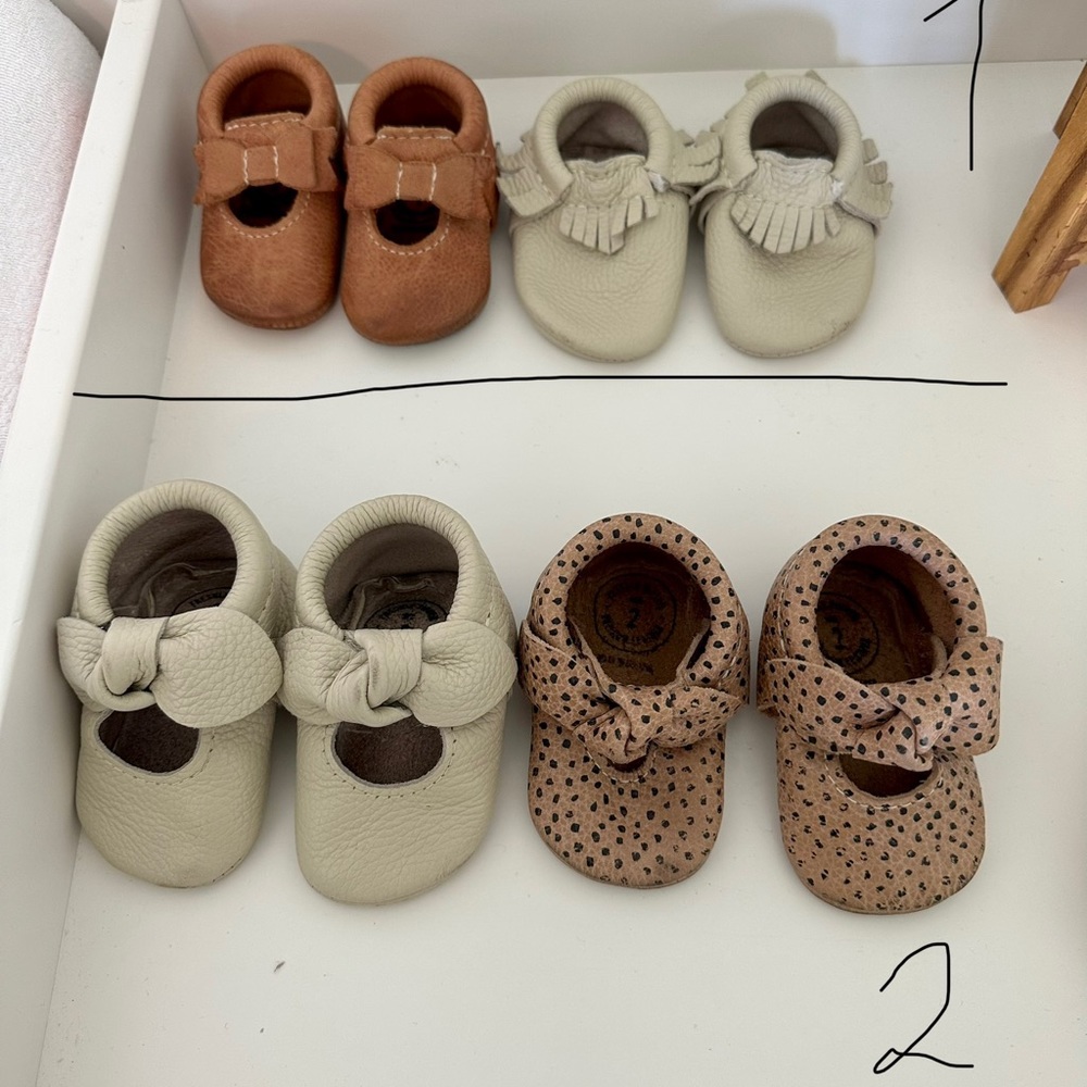 Baby Mocs - size 1 and size 2